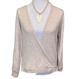 Shrinking Violet Surplice Front & Back Sweater